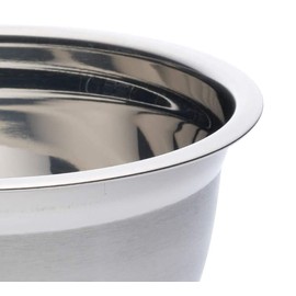 U HOME Deep Professional Quality Stainless Steel Mixing Bowl for Serving, Rounded Lip Mixing Cooking and or Baking. Dishwasher Safe. (22cm)