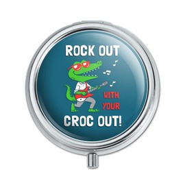 Rock Out with Your Croc Out Crocodile Roll Funny Humor Pill Case Trinket Gift Box