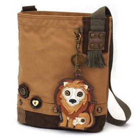 Chala Patch Cross-Body Women Handbag Canvas Messenger Bag - Lion - Brown