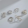 3-6PCS Chunky Gold Dome Rings for Women 14K Gold Plated
