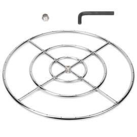 Stanbroil 30 Inch Round Fire Pit Burner Ring for Natural Gas & Propane Fire Pit Fireplace - 304 Stainless Steel Fire Pit Burner for Indoor & Outdoor, BTU 435,000 Max