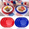 CHENGU 6 Pcs 4th of July Charger Plates Patriotic Charger