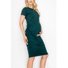 My Bump Women's Short Sleeve Bodycon Maternity Pregnancy Casual Streched