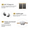Cluster Eyelashes, QUEWEL Individual Eyelashes, 480 Pieces, DIY Eyelash Extensions,
