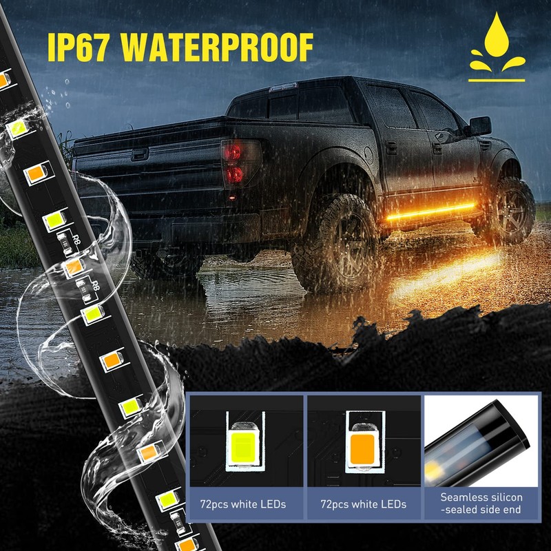 Nilight Truck Running Board Lights 2PCS 60 Inch LED Side