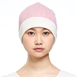 Aderance Hat, 100% Cotton, Reversible 2, Purple x Gray, Medical Use, For Hair Removal, 3 Colors, One Size Fits Most, Approx. 22.0 - 22.8 inches (56 - 58 cm), Stretchable, Washable, Pink