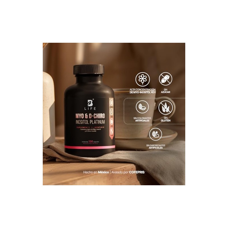 Life Myo Chiro Inositol Ratio 130 Cápsulas Ingredientes Naturales Platinum