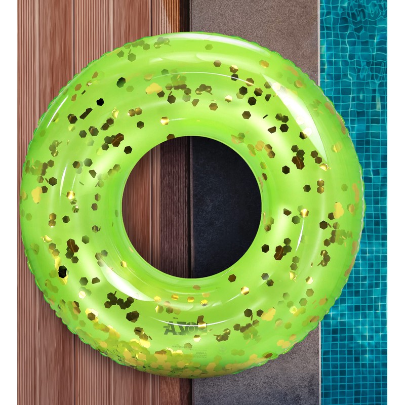 Cota Global Inflatable Green Pool Float Tube - Premium Confetti