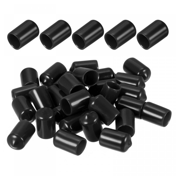sourcing map Pack of 50 11 mm Protector Rubber End