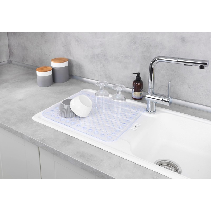 Wenko Sink Insert Crystal Square Sink Mat