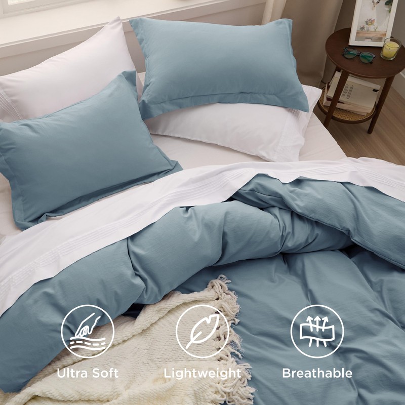 Bedsure Mineral Blue Duvet Cover Twin/Twin XL Size - 2