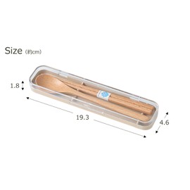 Takenaka T-36402 Cutlery Set, SUKITTO Skit, Wooden Chopsticks & Spoon Set, Beige (Case) Approx. 1.8 x 7.6 x 0.7 inches (4.6 x 19.3 x 1.8 cm), (Chopsticks/Spoon) Approx. 7.1 inches (18 cm)