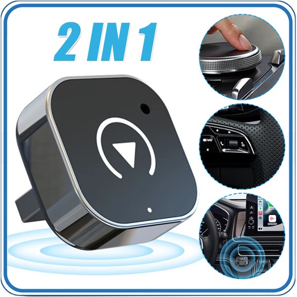 2-in-1 Wired to Wireless CarPlay Adapter /Android Auto Adapter Plug