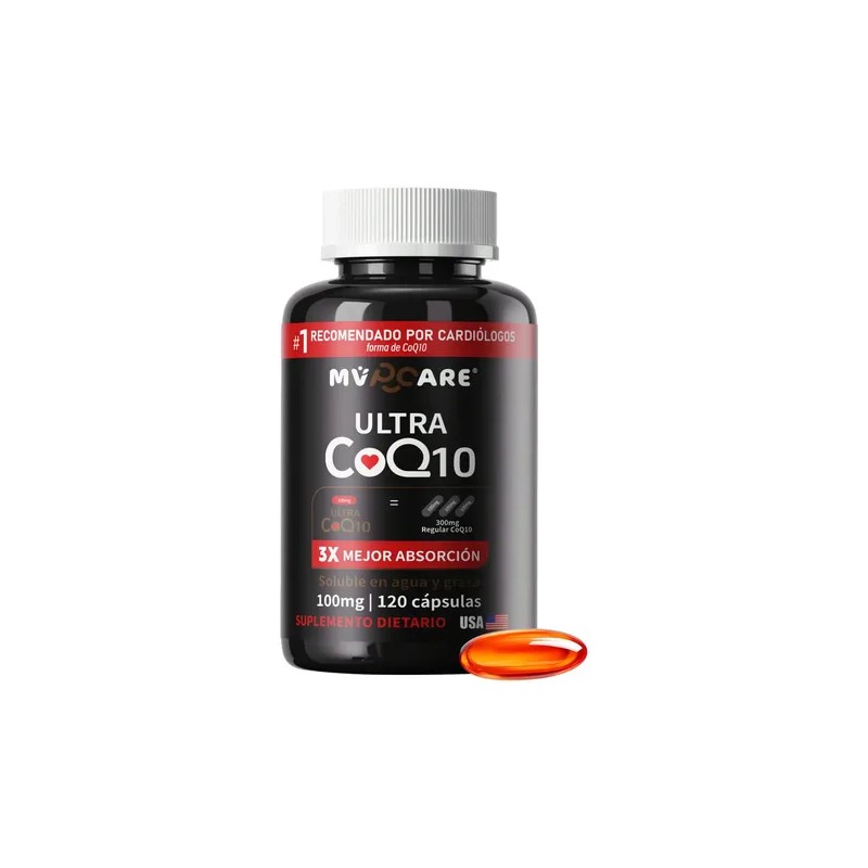 Mvpcare Ultra Ubiquinol Coq10 100mg 120caps Coenzima Q10 Sabor