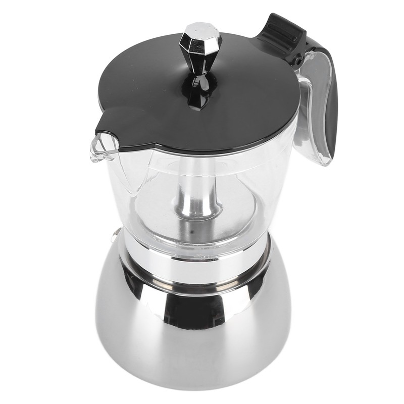 6 Cups Stainless Steel Coffee Pot Italian Octagonal Household Brewing