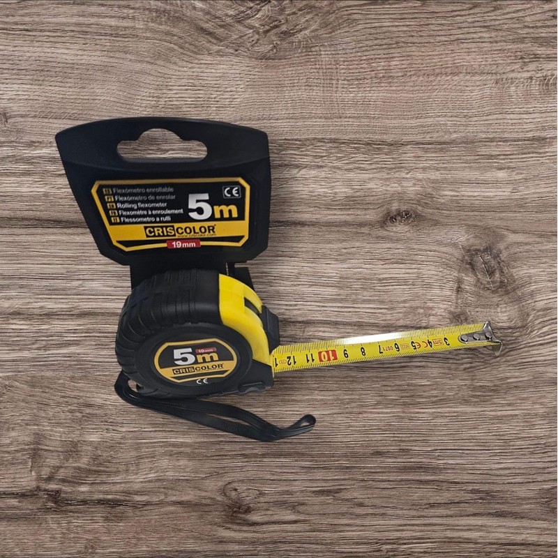 CrisColor Professional 5M Self Closing Tape Measure Metric & Inch