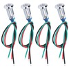 4 Set LED Indicator Light Signal Common Anode Waterproof Metal