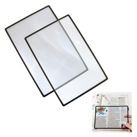 Magnifying Sheet (2 Pieces, Small B6 Size, Approx. 7.1 x 4.7 inches (18 x 12 cm)), Magnifying Glass, Reading Magnifier, Card Magnifier, Magnifier, Fresnel Lens, Sheet Lens, Large, Card Magnifier,