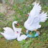 3pcs Lawn Garden Courtyard Resin High Simulation Swan Decoration Animal