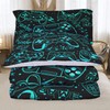 Sunnycitron Black Green Gamepad Gamer Comforter Set for Boys Gaming