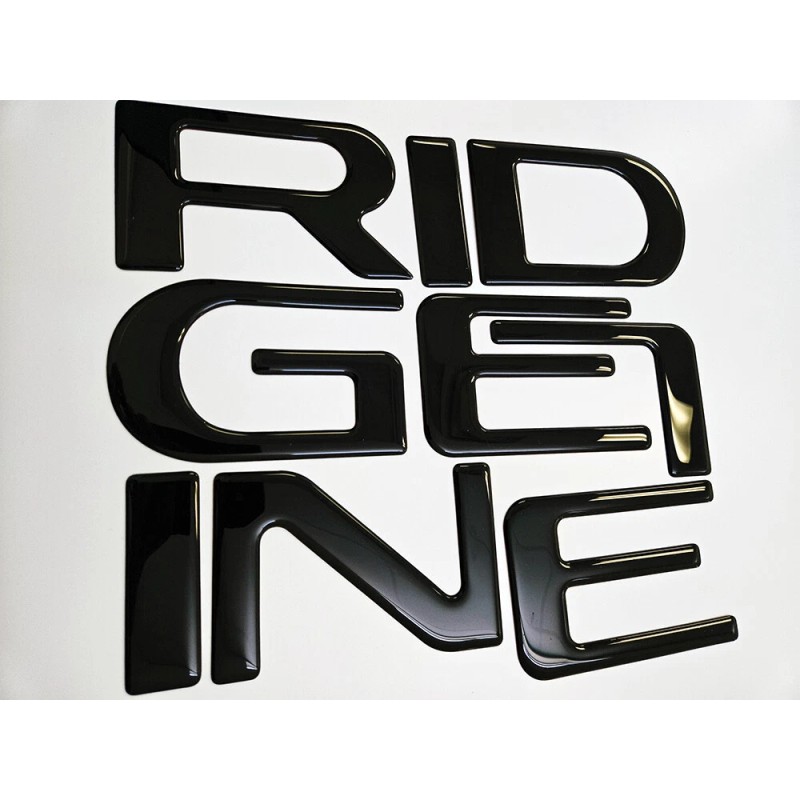 AUTOCARIMAGE RAISED TAILGATE LETTERS for RIDGELINE 2024 2025 GLOSSY BLACK