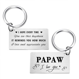 Gifts for Papaw Father's Day - Papaw Birthday Wedding Easter Thanksgiving Christmas Keychain from Grandson