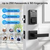 KNOBWELL Smart Fingerprint Door Lock with Lever Handle, Keyless Entry,