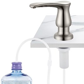 GAGALIFE Kitchen Sink Soap Dispenser Brushed Nickel, Under Sink Soap Dispenser with 40" Silicone Extension Tube Kit,Say Goodbye to Frequent Refills
