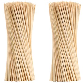 200 PCS Bamboo Skewers, 6 Inch Food Sticks for Appetizers, Fruit, Grilling Kebabs, Cocktail Picks for Drinks, Toothpicks Natural, Kitchen Gadget