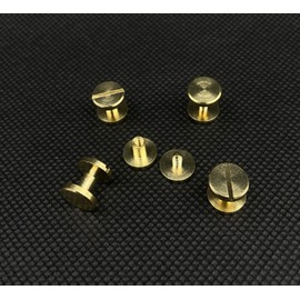 Grommets 4mm Quality Brass Grommets Caulking 4mm Rivet Screw Studs Set with 5 Screws Easy Installation for Leather Repair Metal Screws Decorative Screws Handmade Rivets
