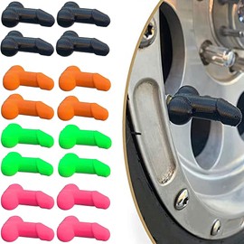 MACHSWON Paquete de 16 tapones de neumáticos de 4 colores, tapas de vástago de válvula de neumático, tapas de vástago de válvula de neumático, tapas de aire para automóvil, SUV, automóvil, bicicletas, motocicletas, camiones