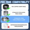Boltigen 5 Pack 1/2 Inch Brass Crimp PEX Fittings -