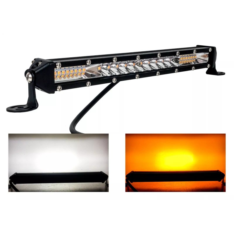 OZ-USA 10" Slim LED Light Bar White Amber Dual Color