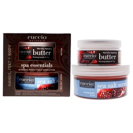 Cuccio Naturale Spa Essential Kit - Infused With Essential Oils That Dissolve Quickly - Leaves Skin Feeling Soft And Polished All Day - Healthy, Glowing Effect - Pomegranate And Fig - 2 Pc