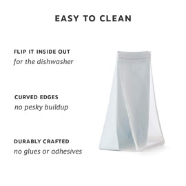 W&P Porter Stand Large 100% Silicone Reusable Food Storage Bag | 50 oz-Mint | Cook, Store, or Freeze | Easy Cleaning, Dishwasher-Safe