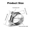 T Bolt Hose Clamps，3 Pieces 68-73MM Durable Exhaust Clamp Set,