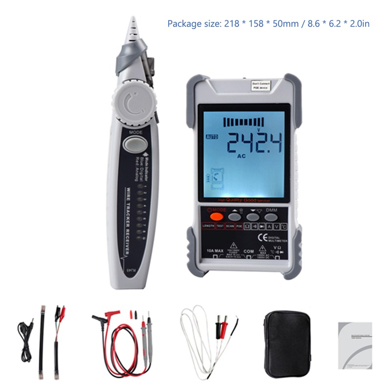 ET618 Handheld Portable Network Cable Tester with LCD Display Analogs