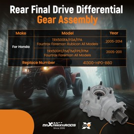 maXpeedingrods Rear Final Drive Differential Gear 41300-HP0-B80 for Honda TRX500FE/FM/TM 2005-2011