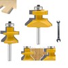 LEATBUY Tongue and Groove Flooring Router Bit Set 1/4-Inch Shank