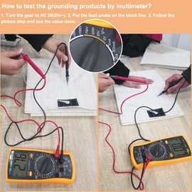 Grounding Fitted Sheet, Grounding Fitted Sheet, Grounding Sheet Conductive Sheet with Silver Fibre Therapy for Better Sleep Reduce Stress Pain (Grey, 193 x 203 x 38 cm)