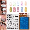 BlueZOO Nail Stamping Plates Set, Moon Star Cross Heart French