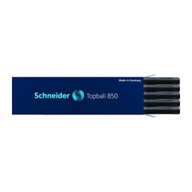 Schneider Topball 850, Rollerball Refill, Box of 10 Refills, Black Ink (8501), Multicolor (RS8501)