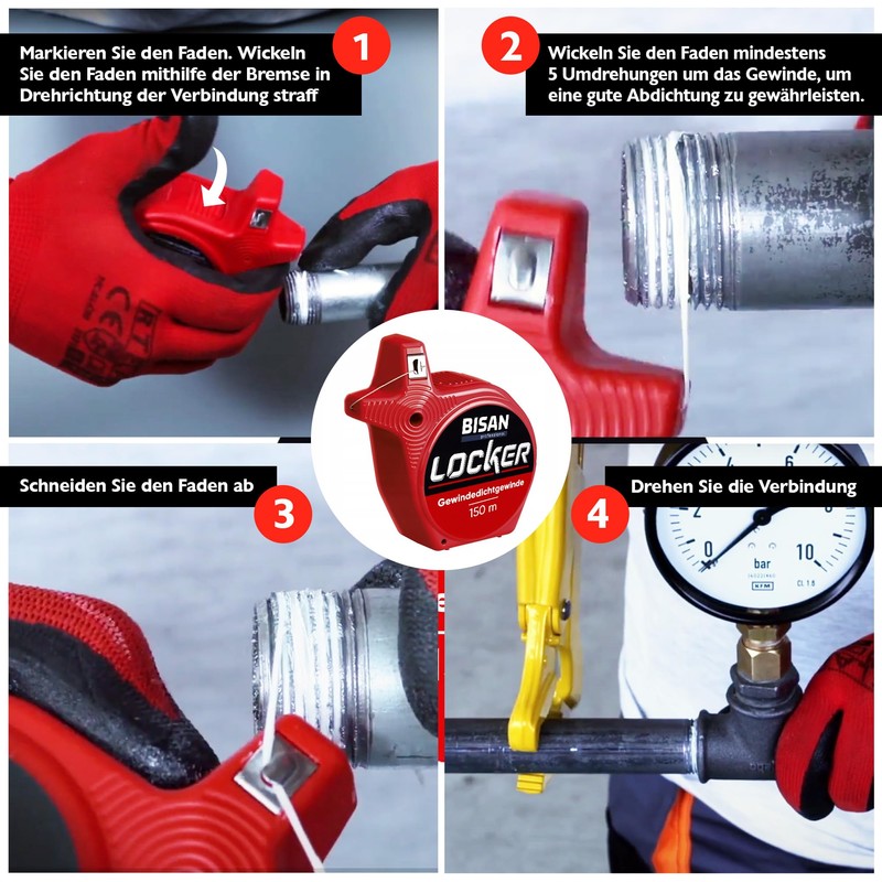 Anti Leak system for water Gas Air Pipe Sealing Cord