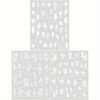 Flower Nail Art Stickers Decals 5D Embossed White Flower Nail