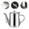 iplusmile Stainless Steel Oil Container with Strainer Oil Storage Pot