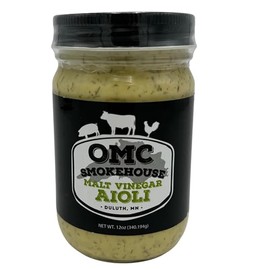 Malt Vinegar Aioli - 12oz - Handcrafted Tangy Sweet Sauce by OMC Smokehouse