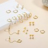 Sanfenly 10 Pairs Small Gold Huggie Hoop Earrings for Women