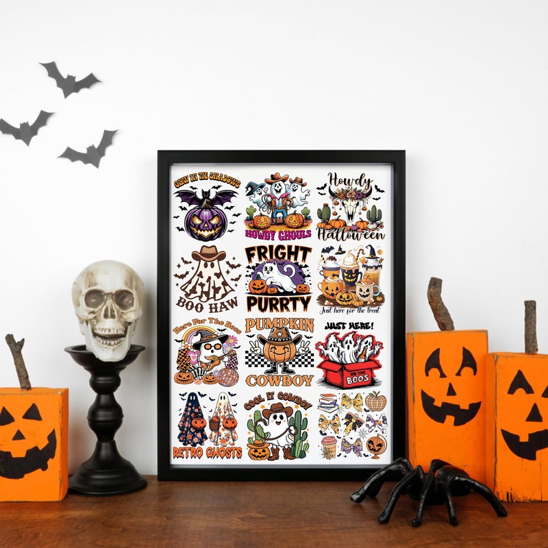 Envolturas UV DTF de Halloween (vaquero de Halloween)