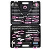 FASTPRO 225-Piece Pink Tool Set, SAE & Metric Mechanics Hand