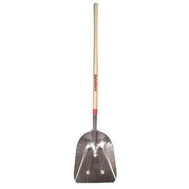 RAZOR-BACK Aluminum Scoops, 17.75 x 14.5 Blade, 48 in White Ash Straight Handle 53127